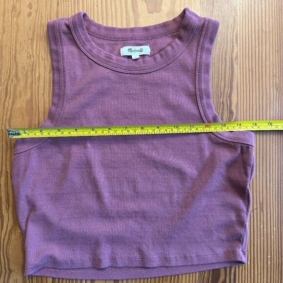 Madewell - Supima® Rib Crop Tank - Pressed Grape - M - Picture 4 of 6